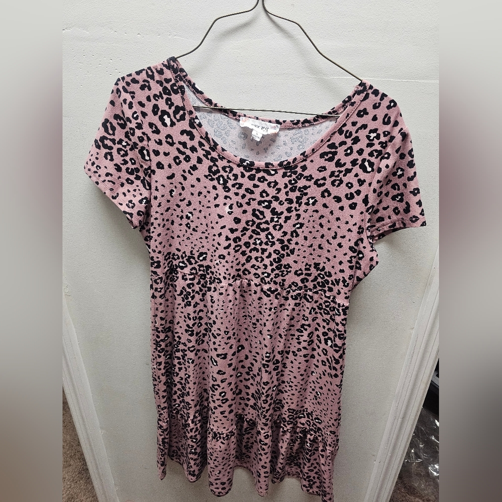 Pink Leopard Print Dress